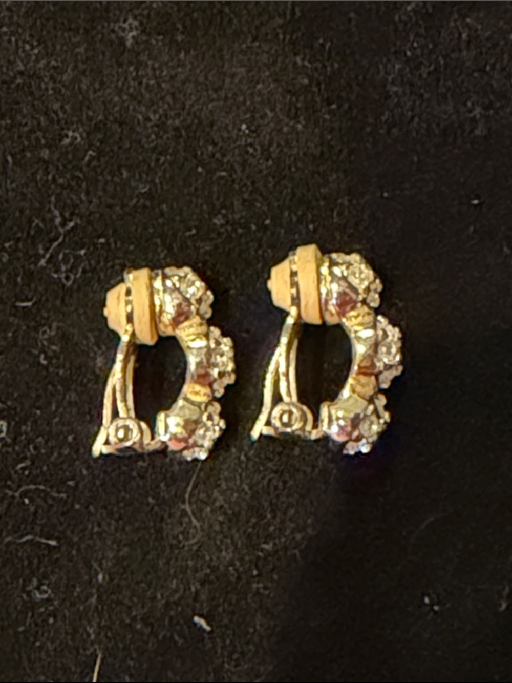 Vintage Swarovski Silver-Tone Clear Crystal Triple-Cluster Clip Earrings - Picture 4 of 4